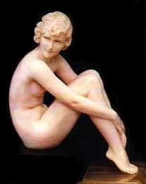 Modell "Sitzender Akt" F. Preiss, Copyright by VG Bild-Kunst